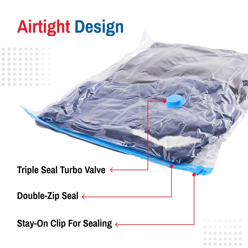 Spacesaver 10-Pack Variety Vacuum Storage Bags for Comforters, Blankets & Clothes â€“ Vacuum Sealed Compression Bags with Hand Pump â€“ Space Saver Storage Bags for Bedding,Travel & Organization (2S, 2M, 3L & 3XL) - Image 5